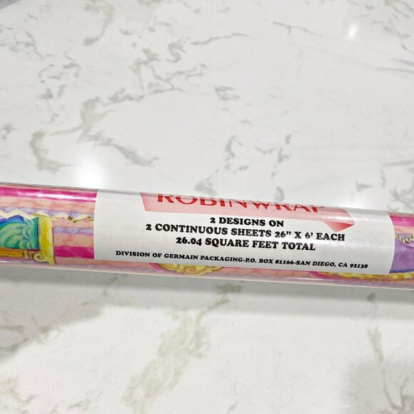 Robinwrap Victorian Fancy Duo Gift Wrapping Paper High Button Shoe 2 Sheets Roll - Picture 5 of 8